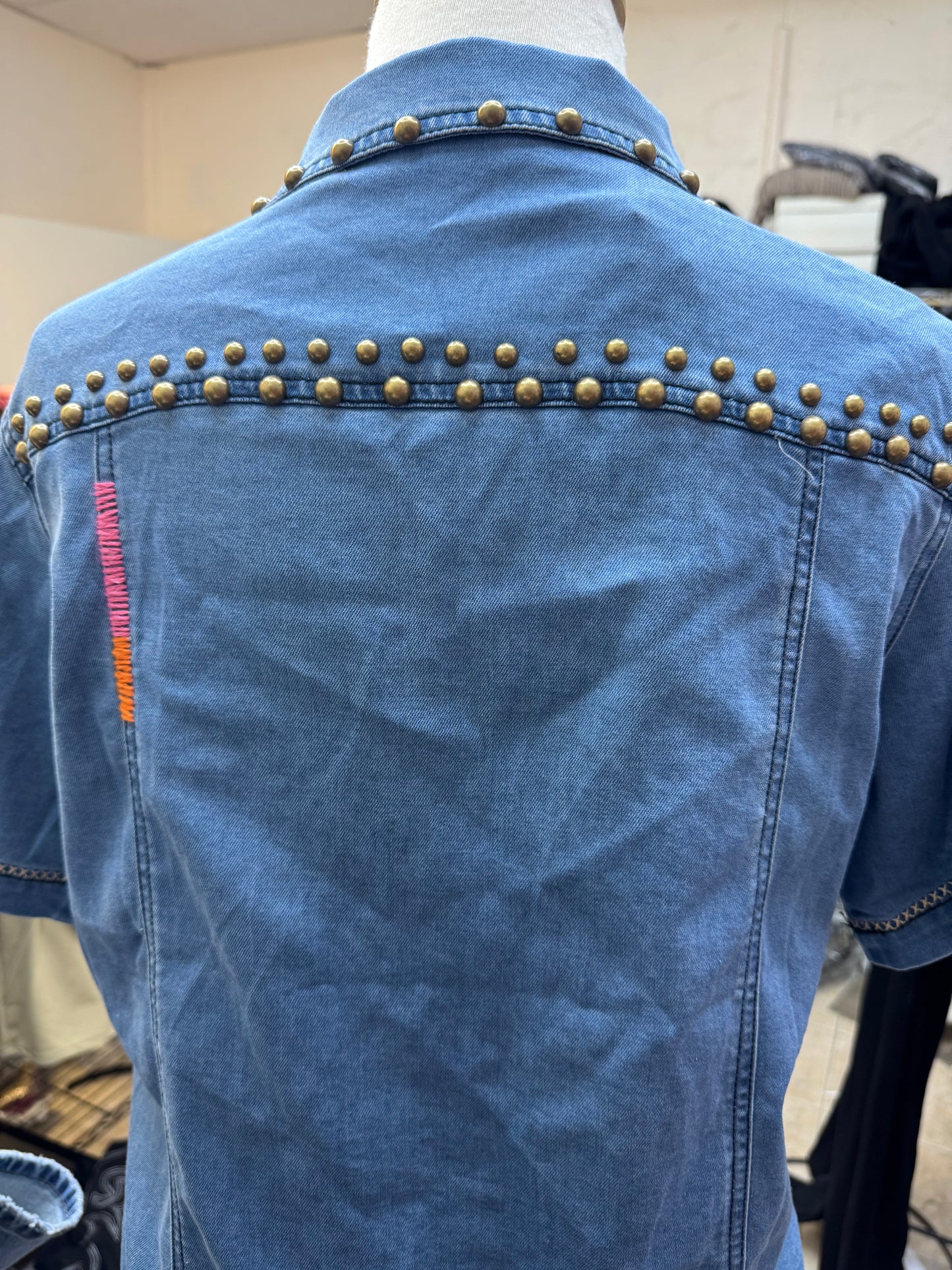 Western denim top