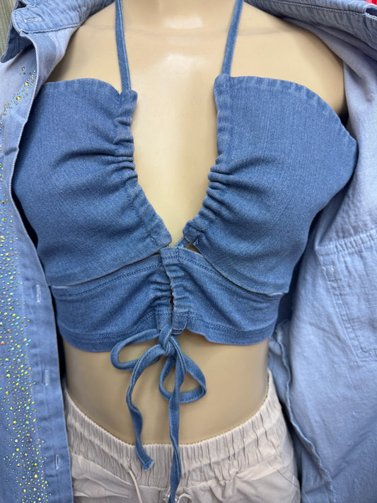 Denim top