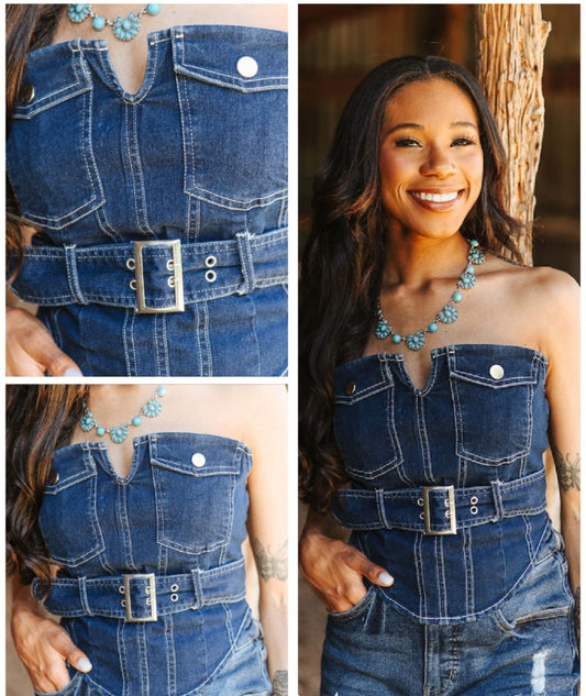 Denim top