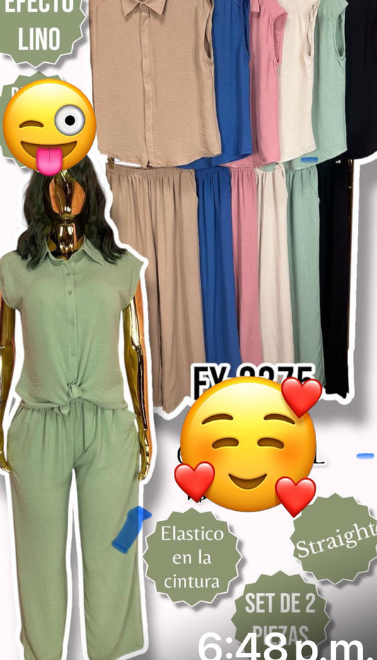Set pantalon con blusa